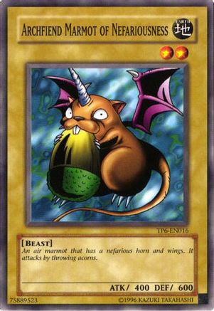 Archfiend Marmot of Nefariousness (TP6-EN016) - Tournament Pack 6 Unlimited - Premium Yugioh Single from Konami - Just $2.12! Shop now at Game Crave Tournament Store