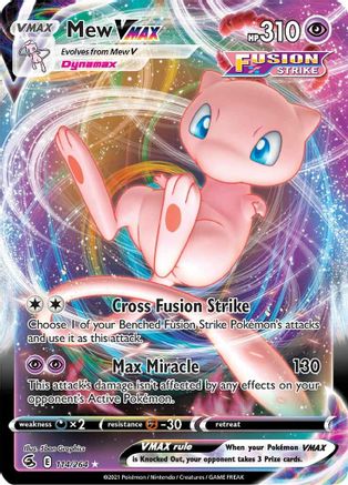 Mew VMAX 114/264 - Fusion Strike Holofoil - Premium Pokemon Single from Nintendo - Just $1.90! Shop now at Game Crave Tournament Store