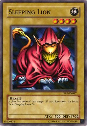 Sleeping Lion (TP6-EN017) - Tournament Pack 6 Unlimited - Premium Yugioh Single from Konami - Just $0.47! Shop now at Game Crave Tournament Store