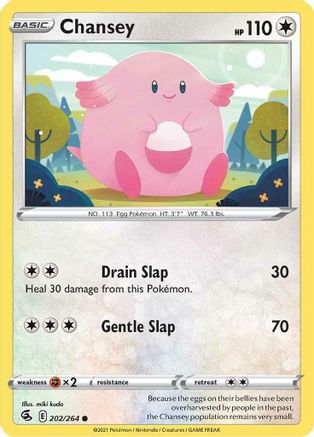 Chansey 202/264 - Fusion Strike - Premium Pokemon Single from Nintendo - Just $0.25! Shop now at Game Crave Tournament Store