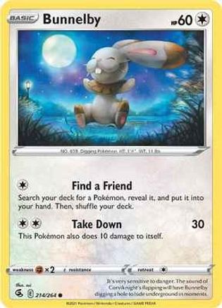 Bunnelby 214/264 - Fusion Strike - Premium Pokemon Single from Nintendo - Just $0.25! Shop now at Game Crave Tournament Store