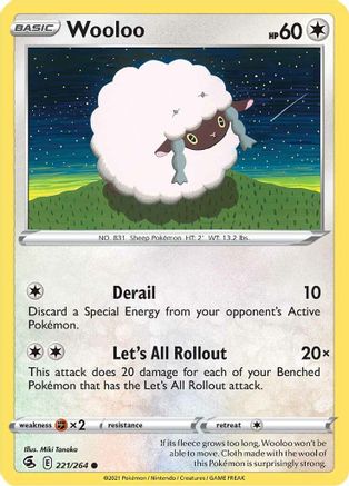 Wooloo 221/264 - Fusion Strike - Premium Pokemon Single from Nintendo - Just $0.24! Shop now at Game Crave Tournament Store