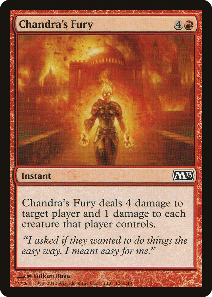 Chandra's Fury (M13-124) - Magic 2013 Foil - Premium MTG Single from Wizards of the Coast - Just $0.25! Shop now at Game Crave Tournament Store