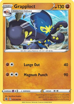 Grapploct 153/264 - Fusion Strike - Premium Pokemon Single from Nintendo - Just $0.25! Shop now at Game Crave Tournament Store