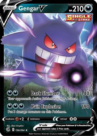 Gengar V 156/264 - Fusion Strike Holofoil - Premium Pokemon Single from Nintendo - Just $1.49! Shop now at Game Crave Tournament Store