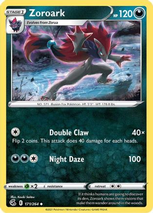 Zoroark 171/264 - Fusion Strike - Premium Pokemon Single from Nintendo - Just $0.25! Shop now at Game Crave Tournament Store