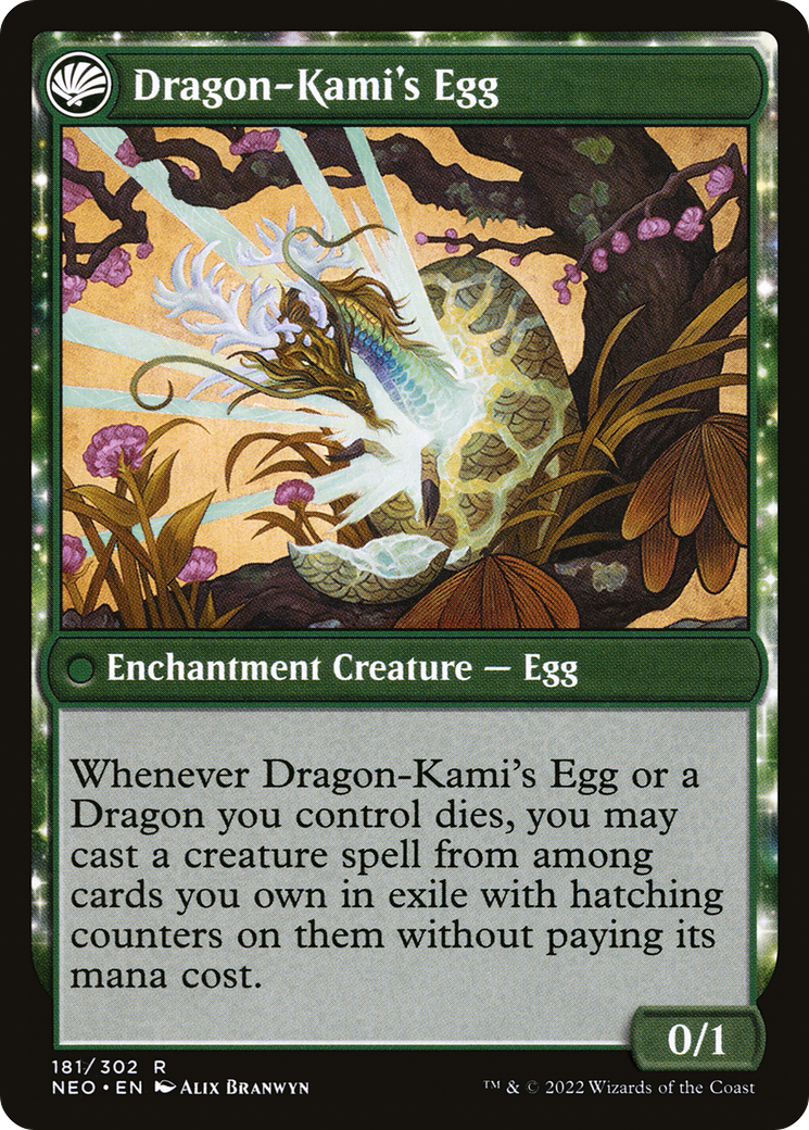 The Dragon-Kami Reborn // Dragon-Kami's Egg (NEO-181) - Kamigawa: Neon Dynasty: (fandfc) - Premium MTG Single from Wizards of the Coast - Just $0.08! Shop now at Game Crave Tournament Store