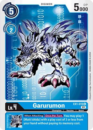 Garurumon (EX1-015) - Classic Collection - Premium Digimon Single from Bandai - Just $0.08! Shop now at Game Crave Tournament Store