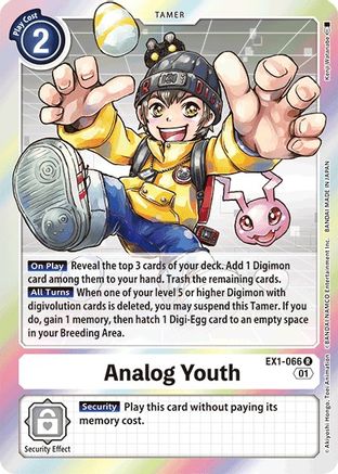 Analog Youth (EX1-066) - Classic Collection Foil - Premium Digimon Single from Bandai - Just $9.75! Shop now at Game Crave Tournament Store