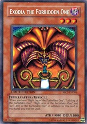 Exodia the Forbidden One (MC1-EN001) - Master Collection Volume 1 Limited - Premium Yugioh Single from Konami - Just $4.08! Shop now at Game Crave Tournament Store
