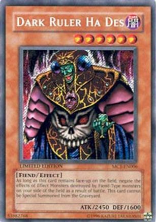 Dark Ruler Ha Des (MC1-EN006) - Master Collection Volume 1 Limited - Premium Yugioh Single from Konami - Just $0.94! Shop now at Game Crave Tournament Store