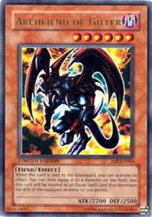 Archfiend of Gilfer (JMP-EN003) - Shonen Jump Magazine Promos Limited - Premium Yugioh Single from Konami - Just $4.66! Shop now at Game Crave Tournament Store