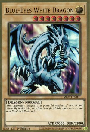 Blue-Eyes White Dragon (MGED-EN001) - Maximum Gold: El Dorado 1st Edition - Premium Yugioh Single from Konami - Just $2.55! Shop now at Game Crave Tournament Store