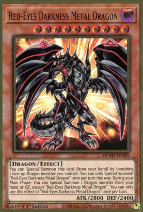 Red-Eyes Darkness Metal Dragon (MGED-EN009) - Maximum Gold: El Dorado 1st Edition - Premium Yugioh Single from Konami - Just $1.04! Shop now at Game Crave Tournament Store