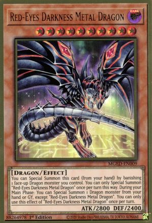 Red-Eyes Darkness Metal Dragon (Alternate Art) (MGED-EN009) - Maximum Gold: El Dorado 1st Edition - Premium Yugioh Single from Konami - Just $0.69! Shop now at Game Crave Tournament Store
