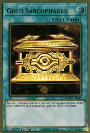 Gold Sarcophagus (MGED-EN041) - Maximum Gold: El Dorado 1st Edition - Premium Yugioh Single from Konami - Just $0.46! Shop now at Game Crave Tournament Store