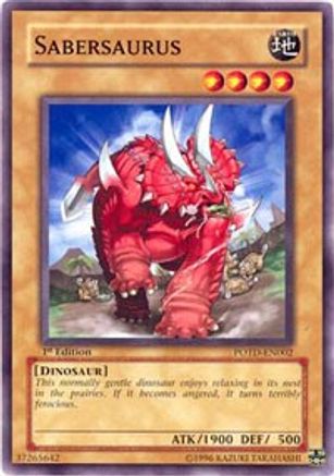 Sabersaurus (POTD-EN002) - Power of the Duelist 1st Edition - Premium Yugioh Single from Konami - Just $0.25! Shop now at Game Crave Tournament Store