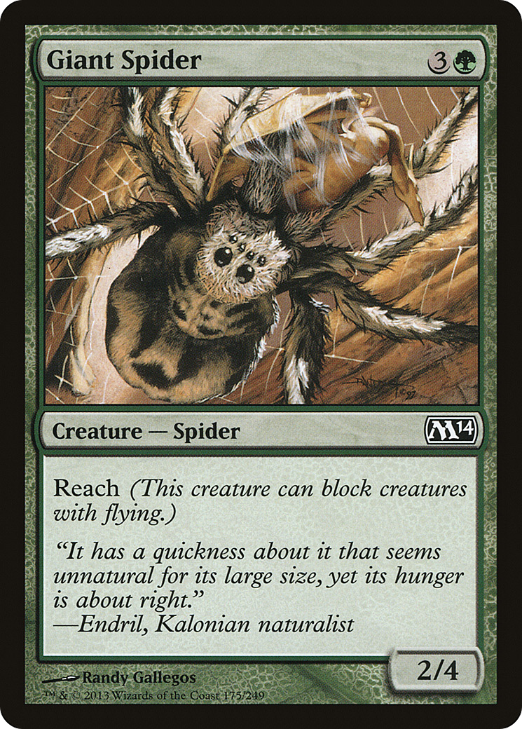 Giant Spider (M14-175) - Magic 2014 - Premium MTG Single from Wizards of the Coast - Just $0.25! Shop now at Game Crave Tournament Store
