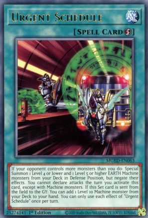 Urgent Schedule (MGED-EN063) - Maximum Gold: El Dorado 1st Edition - Premium Yugioh Single from Konami - Just $0.89! Shop now at Game Crave Tournament Store