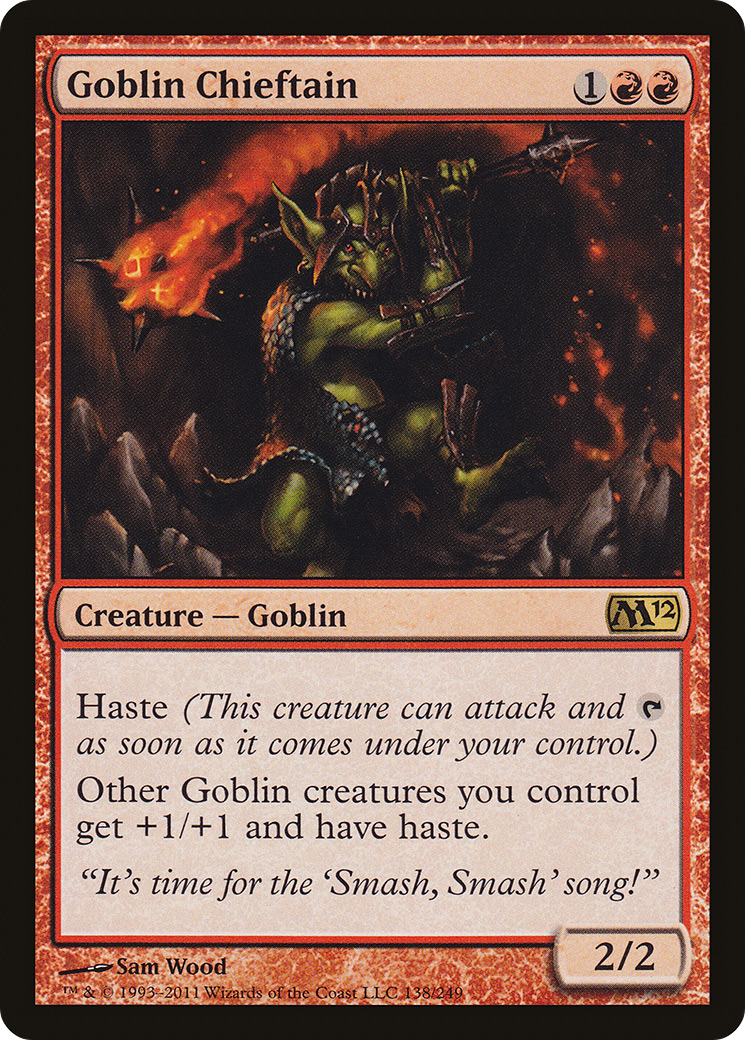 Goblin Chieftain (M12-138) - Magic 2012 - Premium MTG Single from Wizards of the Coast - Just $3.56! Shop now at Game Crave Tournament Store