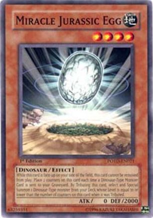 Miracle Jurassic Egg (POTD-EN021) - Power of the Duelist 1st Edition - Premium Yugioh Single from Konami - Just $0.26! Shop now at Game Crave Tournament Store