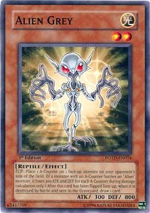 Alien Grey (POTD-EN024) - Power of the Duelist 1st Edition - Premium Yugioh Single from Konami - Just $0.25! Shop now at Game Crave Tournament Store