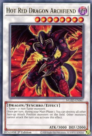 Hot Red Dragon Archfiend (MGED-EN067) - Maximum Gold: El Dorado 1st Edition - Premium Yugioh Single from Konami - Just $0.25! Shop now at Game Crave Tournament Store