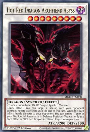 Hot Red Dragon Archfiend Abyss (MGED-EN068) - Maximum Gold: El Dorado 1st Edition - Premium Yugioh Single from Konami - Just $0.25! Shop now at Game Crave Tournament Store