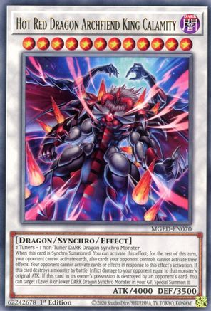 Hot Red Dragon Archfiend King Calamity (MGED-EN070) - Maximum Gold: El Dorado 1st Edition - Premium Yugioh Single from Konami - Just $0.24! Shop now at Game Crave Tournament Store