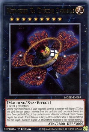 Number 9: Dyson Sphere (MGED-EN089) - Maximum Gold: El Dorado 1st Edition - Premium Yugioh Single from Konami - Just $0.25! Shop now at Game Crave Tournament Store