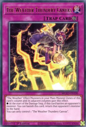 The Weather Thundery Canvas (MGED-EN100) - Maximum Gold: El Dorado 1st Edition - Premium Yugioh Single from Konami - Just $0.25! Shop now at Game Crave Tournament Store
