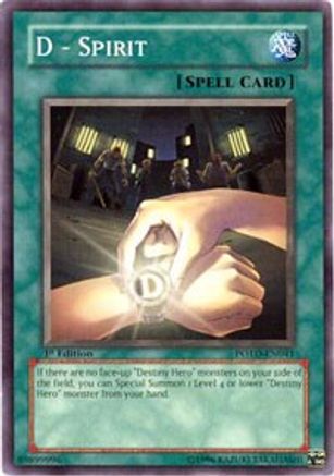D - Spirit (POTD-EN041) - Power of the Duelist Unlimited - Premium Yugioh Single from Konami - Just $0.25! Shop now at Game Crave Tournament Store