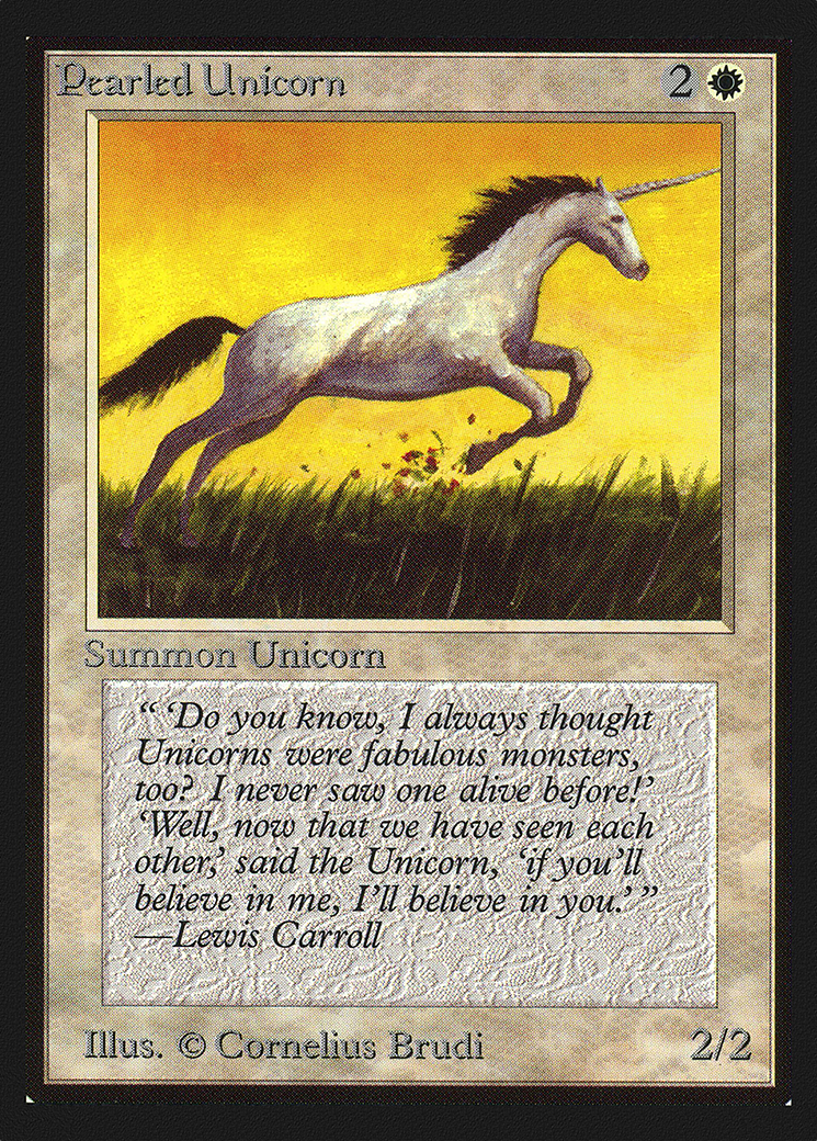 Pearled Unicorn (CEI-031) - Intl. Collectors' Edition - Premium MTG Single from Wizards of the Coast - Just $2.27! Shop now at Game Crave Tournament Store