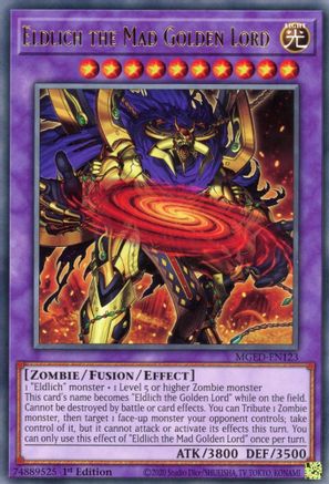 Eldlich the Mad Golden Lord (MGED-EN123) - Maximum Gold: El Dorado 1st Edition - Premium Yugioh Single from Konami - Just $0.38! Shop now at Game Crave Tournament Store