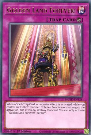 Golden Land Forever! (MGED-EN128) - Maximum Gold: El Dorado 1st Edition - Premium Yugioh Single from Konami - Just $0.25! Shop now at Game Crave Tournament Store