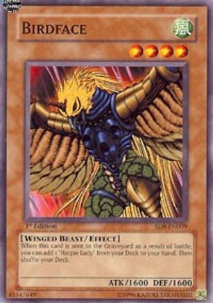 Birdface (SD8-EN009) - Structure Deck: Lord of the Storm 1st Edition - Premium Yugioh Single from Konami - Just $0.35! Shop now at Game Crave Tournament Store
