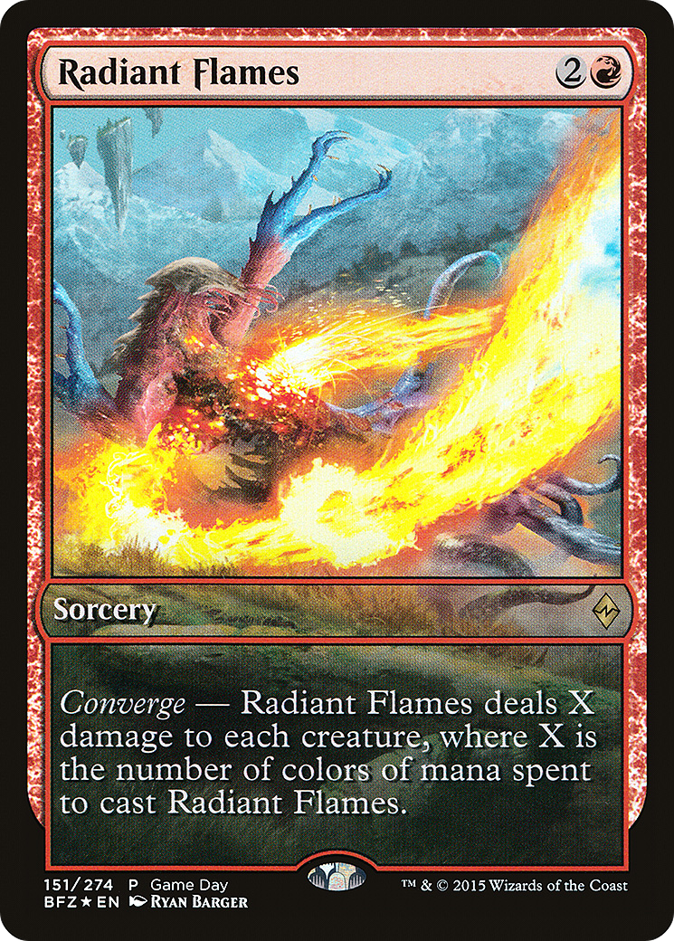 Radiant Flames (PBFZ-151) - Battle for Zendikar Promos Foil - Premium MTG Single from Wizards of the Coast - Just $0.08! Shop now at Game Crave Tournament Store