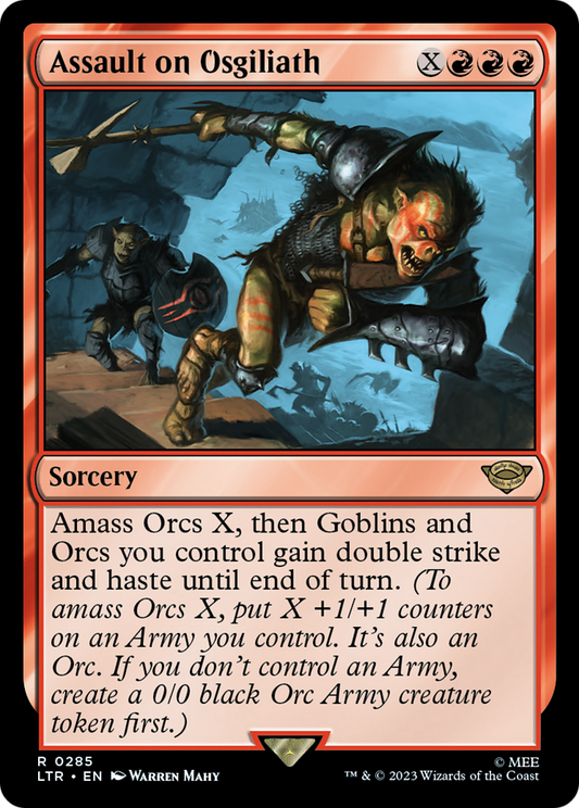Assault on Osgiliath (LTR-285) - The Lord of the Rings: Tales of Middle-earth Foil - Premium MTG Single from Wizards of the Coast - Just $0.59! Shop now at Game Crave Tournament Store