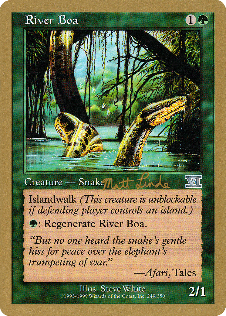 River Boa (WC99-ML249) - World Championship Decks 1999 - Premium MTG Single from Wizards of the Coast - Just $0.25! Shop now at Game Crave Tournament Store