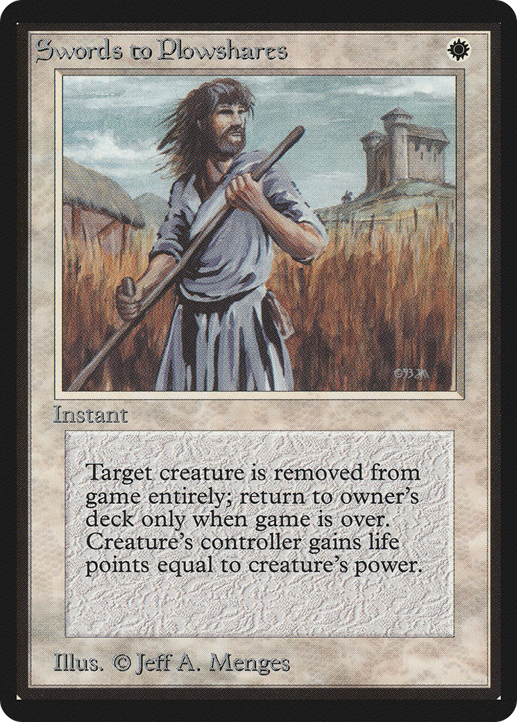 Swords to Plowshares (LEB-041) - Limited Edition Beta - Premium MTG Single from Wizards of the Coast - Just $124.80! Shop now at Game Crave Tournament Store