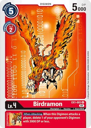 Birdramon (EX1-003) - Classic Collection - Premium Digimon Single from Bandai - Just $0.08! Shop now at Game Crave Tournament Store