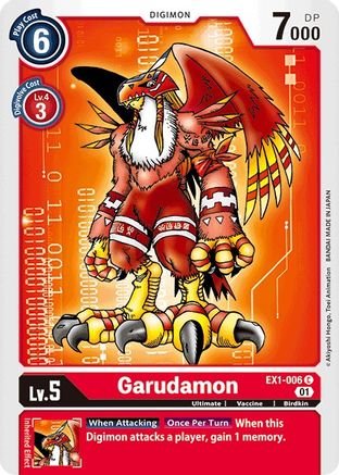 Garudamon (EX1-006) - Classic Collection - Premium Digimon Single from Bandai - Just $0.08! Shop now at Game Crave Tournament Store