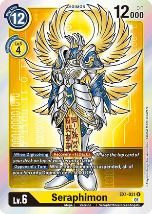 Seraphimon (EX1-031) - Classic Collection Foil - Premium Digimon Single from Bandai - Just $0.25! Shop now at Game Crave Tournament Store