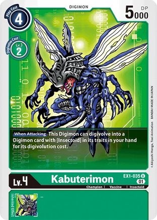 Kabuterimon (EX1-035) - Classic Collection - Premium Digimon Single from Bandai - Just $0.08! Shop now at Game Crave Tournament Store
