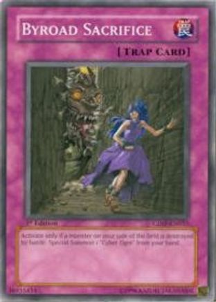 Byroad Sacrifice (CDIP-EN055) - Cyberdark Impact Unlimited - Premium Yugioh Single from Konami - Just $0.25! Shop now at Game Crave Tournament Store