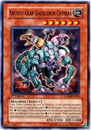 Ancient Gear Gadjiltron Chimera (SD10-EN002) - Structure Deck: Machine Re-Volt Unlimited - Premium Yugioh Single from Konami - Just $0.11! Shop now at Game Crave Tournament Store