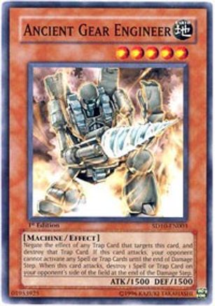 Ancient Gear Engineer (SD10-EN003) - Structure Deck: Machine Re-Volt Unlimited - Premium Yugioh Single from Konami - Just $0.25! Shop now at Game Crave Tournament Store