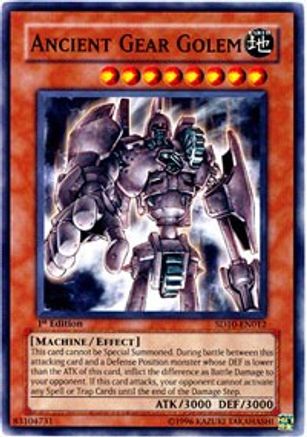 Ancient Gear Golem (SD10-EN012) - Structure Deck: Machine Re-Volt Unlimited - Premium Yugioh Single from Konami - Just $0.40! Shop now at Game Crave Tournament Store