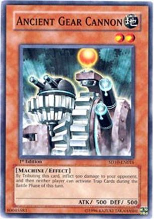 Ancient Gear Cannon (SD10-EN016) - Structure Deck: Machine Re-Volt Unlimited - Premium Yugioh Single from Konami - Just $0.26! Shop now at Game Crave Tournament Store
