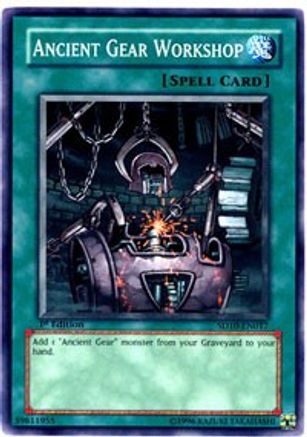 Ancient Gear Workshop (SD10-EN017) - Structure Deck: Machine Re-Volt Unlimited - Premium Yugioh Single from Konami - Just $0.52! Shop now at Game Crave Tournament Store